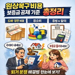 원상복구 비용 보증금 공제 기준